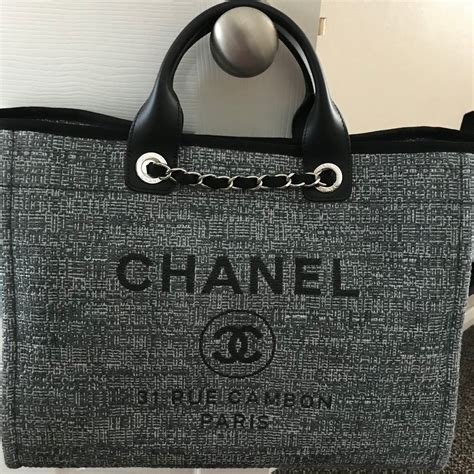 deauville chanel bags|Chanel deauville tote large size.